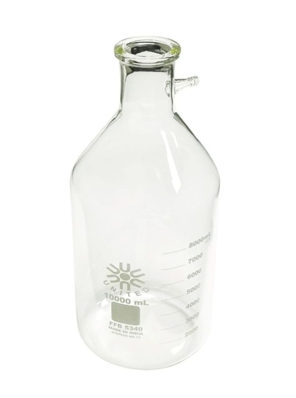 Filtering Bottle, 10L Capacity, Heavy Wall Borosilicate Glass by United Scientific