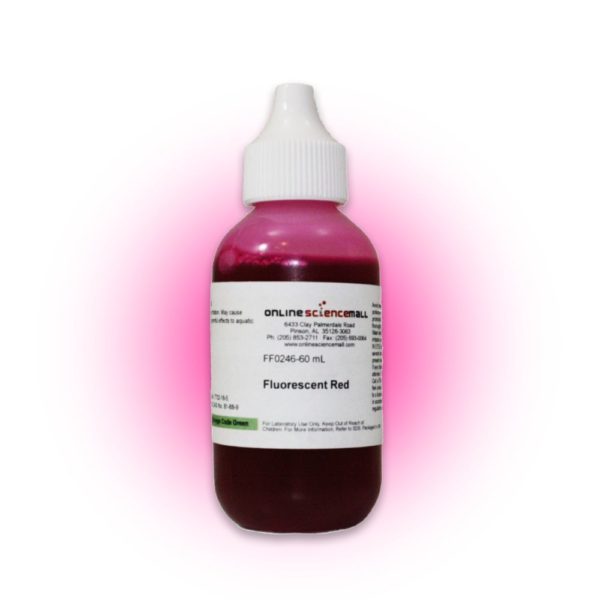 0.04% Fluorescent Red Dye, Aqueous Solution (Rhodamine B), 60mL - Chemical Reagent