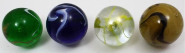 Mega Marble ToeBreaker Grab Bag - 4 Jumbo 2 Inch Glass Marbles