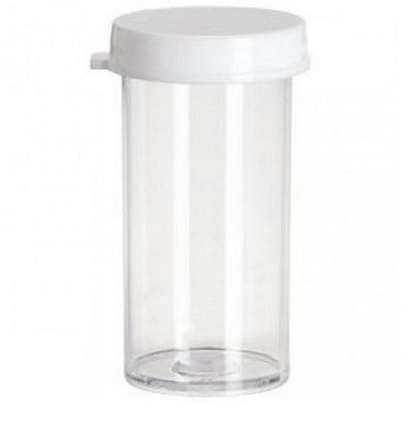 Plastic Snap Cap Vials: 3 Dram: Pack of 100