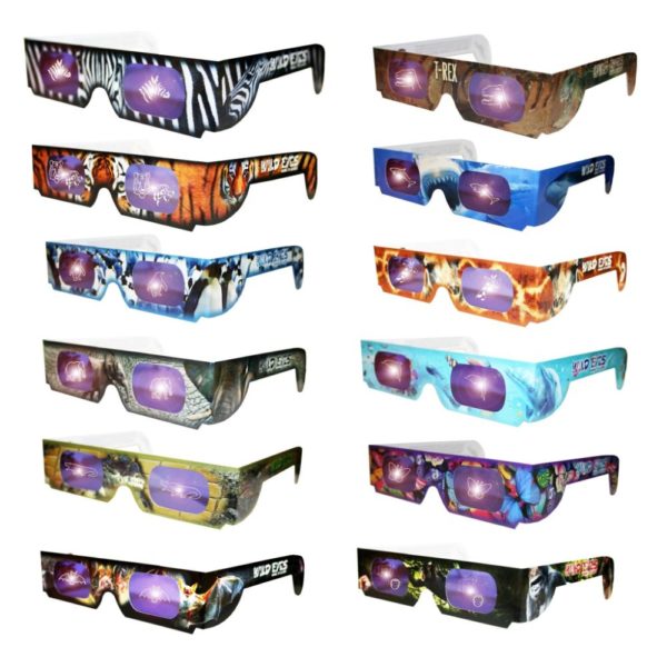 Holographic Wild Eyes Animal 3D Glasses Set of 12