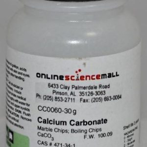 3 Bottles of Calcium Carbonate Boiling Chips, 30g - Chemical Reagent