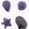 Single Lilac Glass Crystal Seashell by Vacor for Mega Marbles Style A Clear Gem Decorative Shape - Image 7