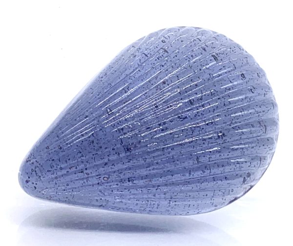 Single Lilac Glass Crystal Seashell by Vacor for Mega Marbles Style A Clear Gem Decorative Shape