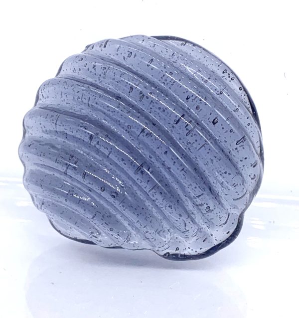 Single Lilac Glass Crystal Seashell by Vacor for Mega Marbles Style B Clear Gem Decorative Shape