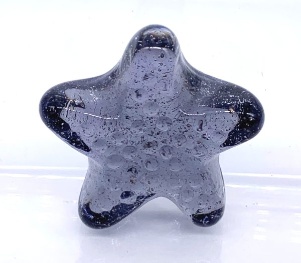 Single Lilac Glass Crystal Star Fish by Vacor for Mega Marbles Clear Gem Decorative Shape