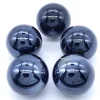 25mm "Steely Torpedo" Glass Mega Marbles Shooters Pack of 5 (1 inch) Dark Silvery Grey Reflective Iridescent Surface 1998 - 2010 Vacor - Image 3