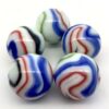 New for 2024! 25mm Tie Dye Glass Marble Shooter 1" Pk 5 House of Marbles Vacor - Image 2