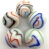 New for 2024! 25mm Tie Dye Glass Marble Shooter 1" Pk 5 House of Marbles Vacor - Image 3