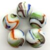 New for 2024! 25mm Tie Dye Glass Marble Shooter 1" Pk 5 House of Marbles Vacor - Image 4