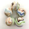 New for 2024! 25mm Tie Dye Glass Marble Shooter 1" Pk 5 House of Marbles Vacor - Image 7