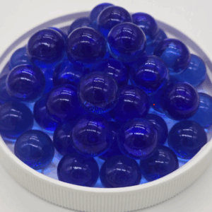 Vintage 14mm "Cobalt Blue" Pack of 25 Player Glass Marbles (~9/16 inch) - Translucent Cobalt Blue Crafts Decor