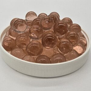 Vintage 14mm "Peachy Pink" Pack of 25 Player Glass Marbles (~9/16 inch) - Translucent Peachy Pink Crafts Decor