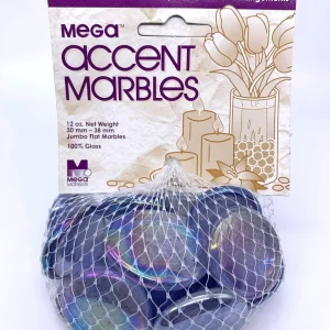 1.18" to 1.5" Diamond Crystal Lilac Round Flat Large Iridescent Glass Gems Net Bag Mega Marbles Vacor Art Crafts Mosaic (Copy)